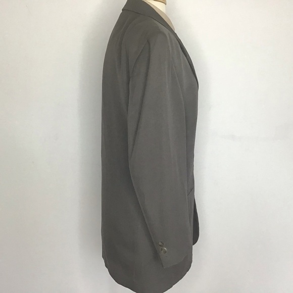 Vintage Cypress Grove Olive/Gray silk three button lined ventless blazer. Small - Picture 3 of 12